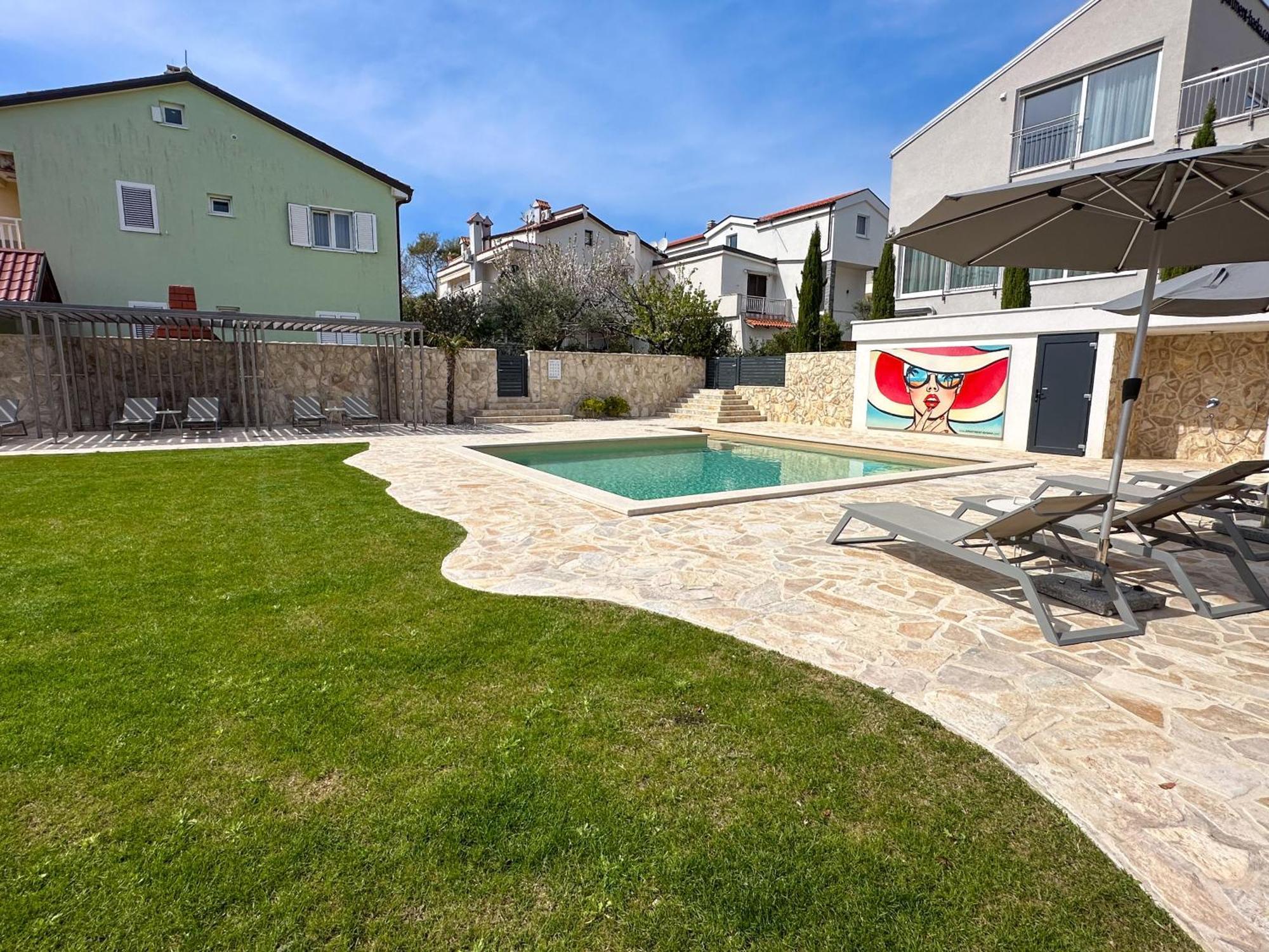 Apartment Baska Mit Poolarea - Krk, Kroatien Экстерьер фото